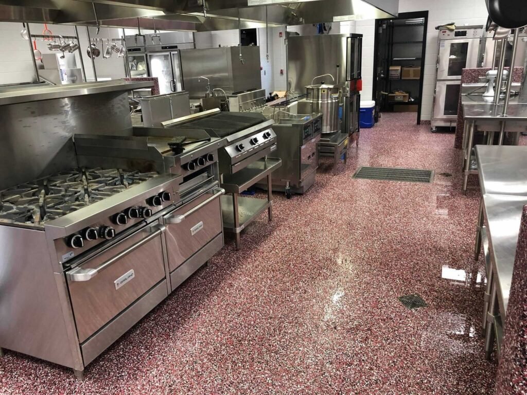 commercial kitchen floor